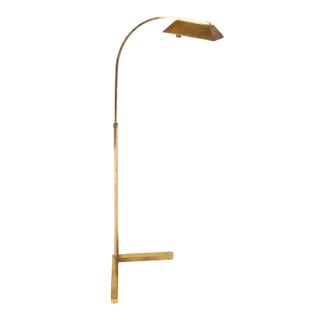 Vintage Casella Brass Adjustable Floor Lamp For Sale