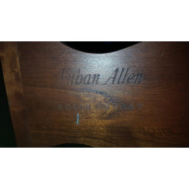 American Vintage Ethan Allen Solid Cherry Colonial Cabinet/ Hutch Top Shelf For Sale - Image 3 of 5