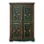 Antique Petite Painted Floral Cabinet For Sale