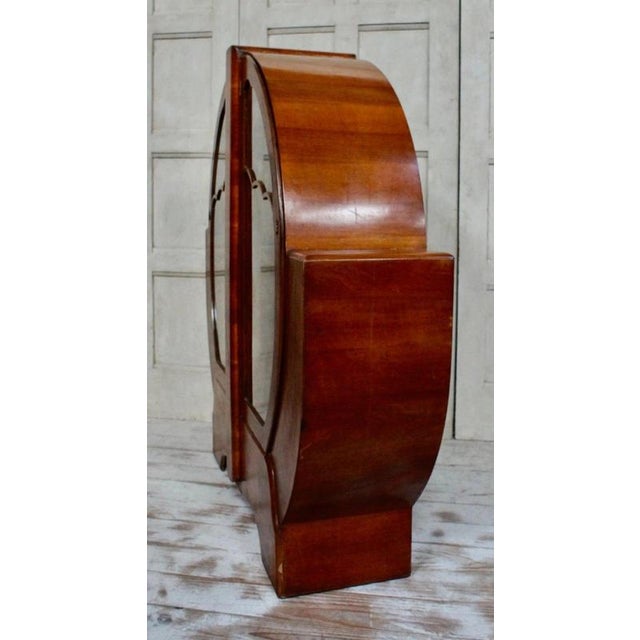 Wood Art Deco Walnut Circular Display Cabinet Vitrine, 1920 For Sale - Image 7 of 13