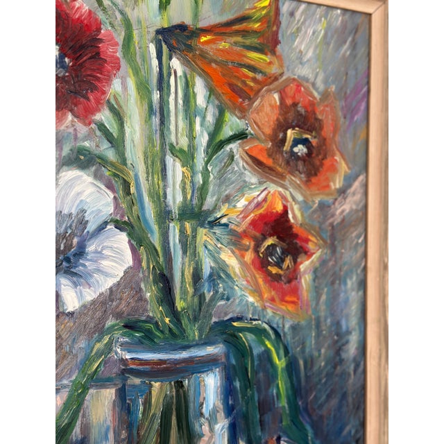 A. Åslund, Flower Still Life, 1954, Oil on Panel, Framed For Sale - Image 15 of 18