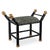 Black Boca Black Earl Emerald Animal Print Bamboo Bench For Sale - Image 8 of 8