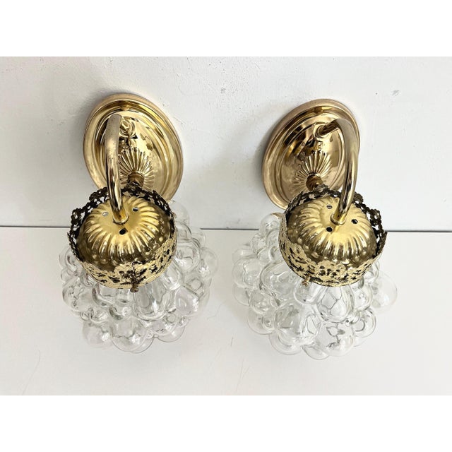 1960s Bubble Glass Sconces, Pair For Sale - Image 11 of 17