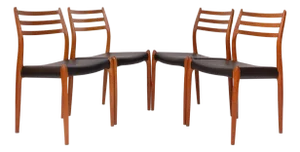 Vintage Niels Otto Møller 78 Dining Chairs in Solid Teak Set of 4