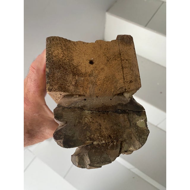 Gold Antique Late 19th Century Gold Wooden Wall Bracket For Sale - Image 8 of 10