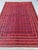 Good Quality Red and Navy Mushwani Andkhoy Hand-Woven Wool Rug - 6'8" X 10' For Sale - Image 6 of 12