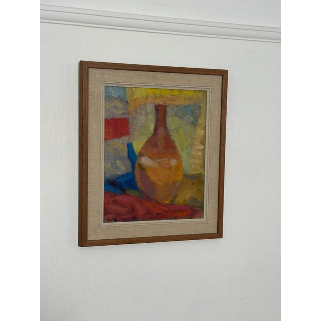 Britta Ringvall, Vase, 1960s, Oil on Canvas, Framed For Sale - Image 6 of 18