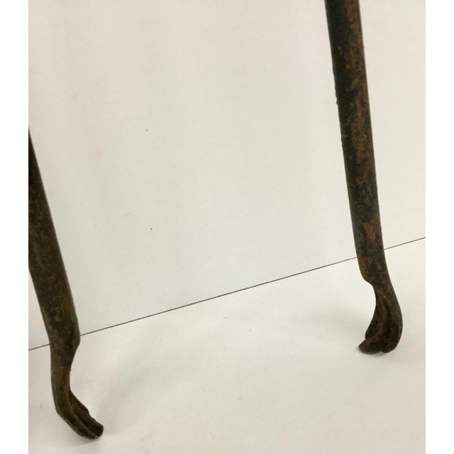 French French Antique Wrought Iron Fireplace Tool Set - 2 Piece For Sale - Image 3 of 12
