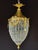 1970 French Louis XVI Gold Bronze Crystal Chandelier Lantern - 1 Pc For Sale - Image 4 of 11