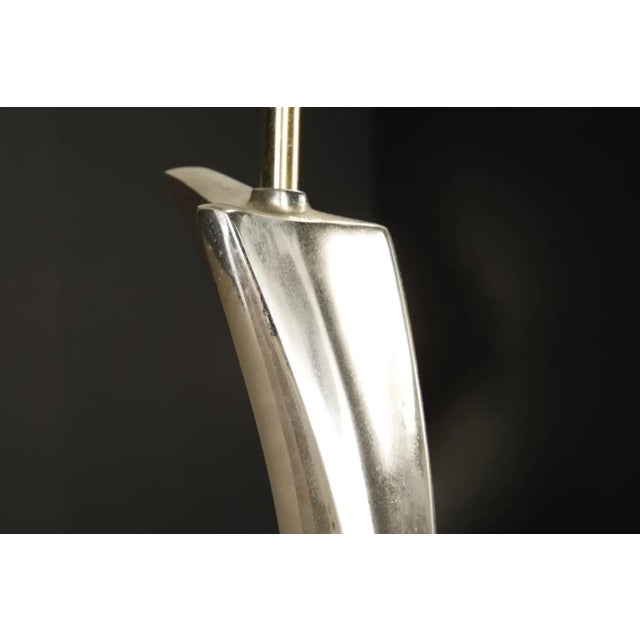 Chrome Maurizio Tempestini for Laurel Lamp Co Sculptural Chrome Arc Table Lamp, 1970s For Sale - Image 8 of 17