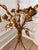 Florentine Vintage Italian Style Gilt Tole Floral Side Table With Glass Top and Tassel Details For Sale - Image 4 of 5
