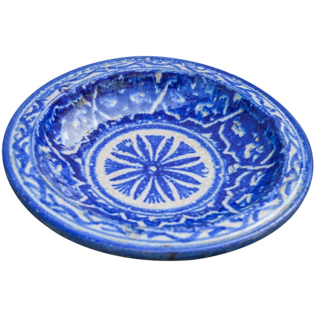 Ceramic Wall Plate W/ Moresque Design For Sale - Image 9 of 11