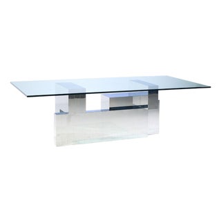 Paul Evans for Directional Cityscape Mid Century Chrome Dining Table For Sale