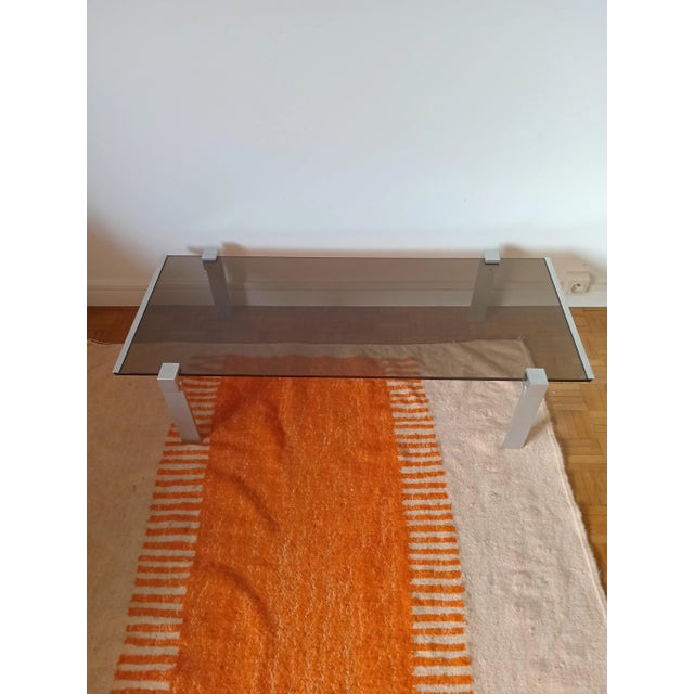 Smoked Glass Coffee Table For Sale - Image 6 of 6