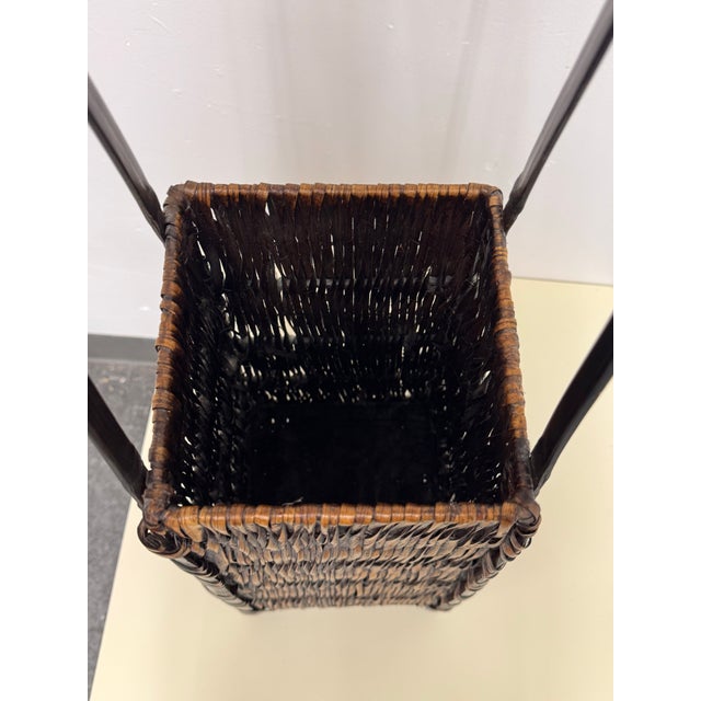 Wood Japanese Ikebana Flower Basket For Sale - Image 7 of 12