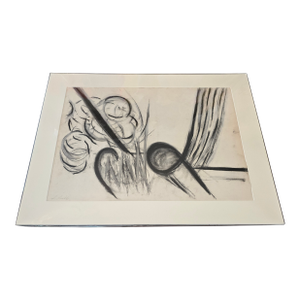 Vintage Mid Century Modern Abstract Painting Signed