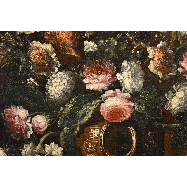 Andrea Scacciati, Flowers Still Life, 1600s, Oil on Canvas, Framed For Sale - Image 17 of 18