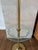 1970s Vintage Stiffel Solid Brass Tulip Floor Lamp With Etched Glass Table Shelf For Sale - Image 5 of 6