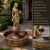 The Naiad of the Courtyard Monumental Concrete Garden Fountain For Sale - Image 4 of 6