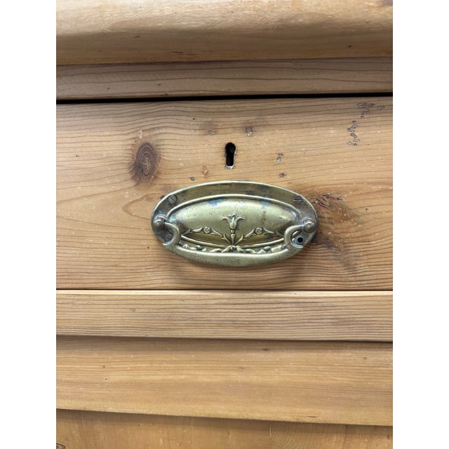 19th Century 19th Century English Pine Glazed Top Cabinet For Sale - Image 5 of 9