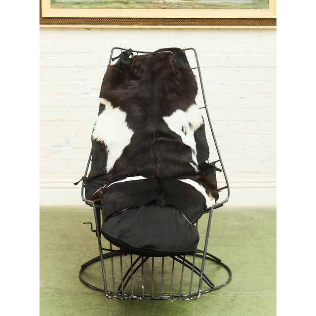 Mid 20th Century Vintage Homecrest Mid-Century Wire Banana "Siesta" Lounge Chair, Swivels & Rocks For Sale - Image 5 of 12