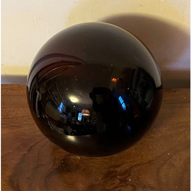 Antique 19th Century American Blown Glass Amber Witch's Ball For Sale - Image 15 of 18