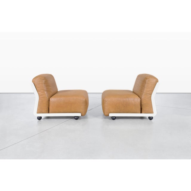 Mid-Century Modern "Amanta 24" Leather Modular Sofa by Mario Bellini for C&b Italia For Sale In Los Angeles - Image 6 of 12