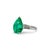 Late 20th Century Vintage Platinum Gia Colombian Emerald Diamond Cocktail Ring, Size 4.75 For Sale - Image 4 of 8