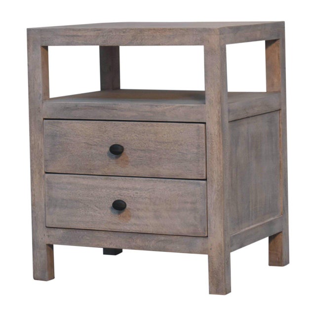 Acid Wash Open Slot Bedside Table For Sale - Image 4 of 8