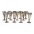 Mid Century Spanish Silver Plated Vine Wrapped Stemmed Tall Drinking Goblets - 12 Pieces For Sale