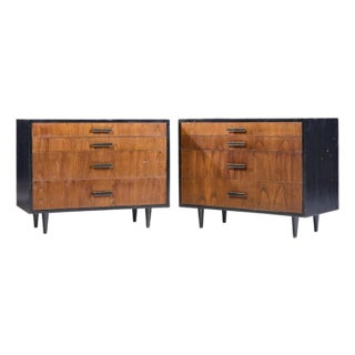 Mid 20th Century Harvey Probber Rosewood 4 Drawer Dresser Chest of Drawers - Pair For Sale