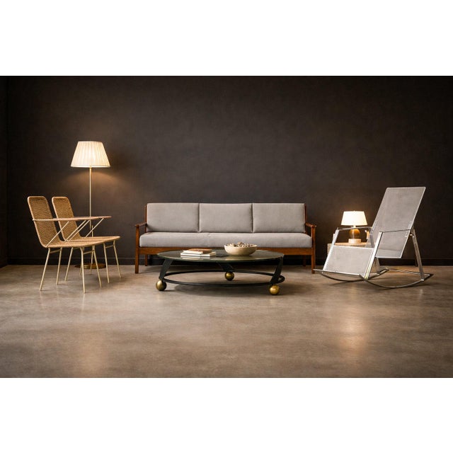 Departing from the material vocabulary typically associated with Brazilian modernism, this rocking chair is conceived in...