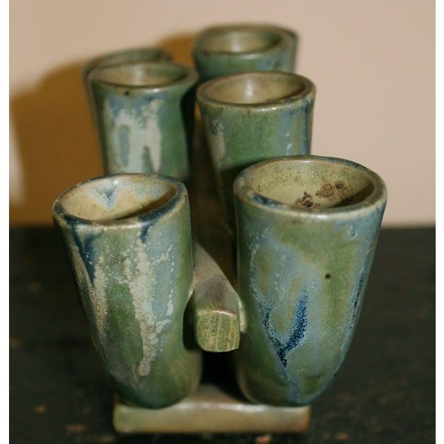 Art Deco Charles Greber Pottery Candle Holder For Sale - Image 3 of 6