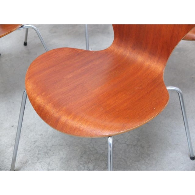Series 7 Chairs in Teak by Arne Jacobsen for Fritz Hansen, 1955, Set of 8 For Sale - Image 10 of 17