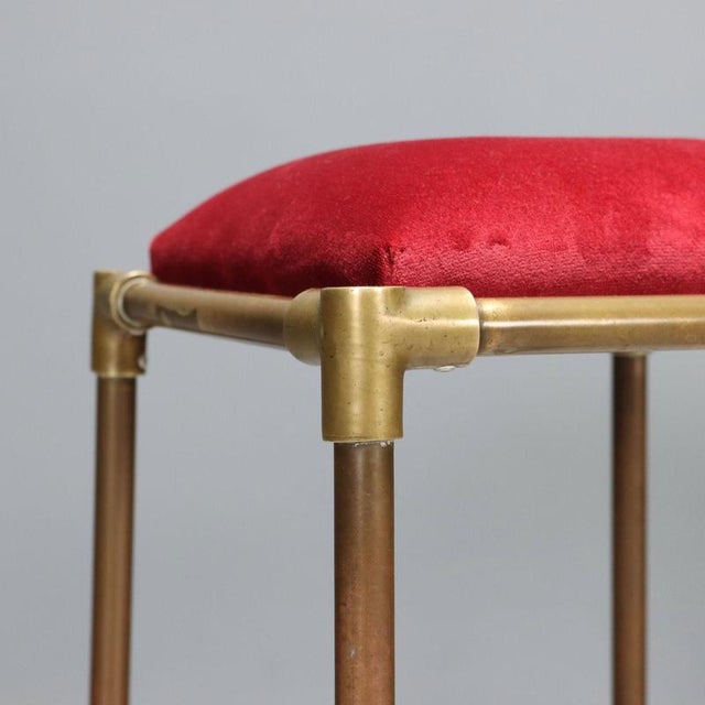 Brass Stools, 1950s, Set of 3 For Sale - Image 5 of 8