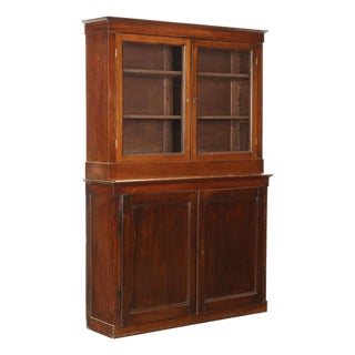 Antique Walnut Directory Bookcase For Sale