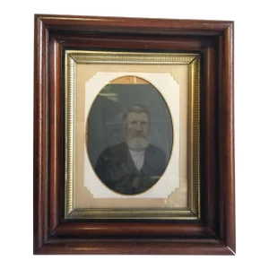 Early 20th Century Deep Frame With Ornate Mat