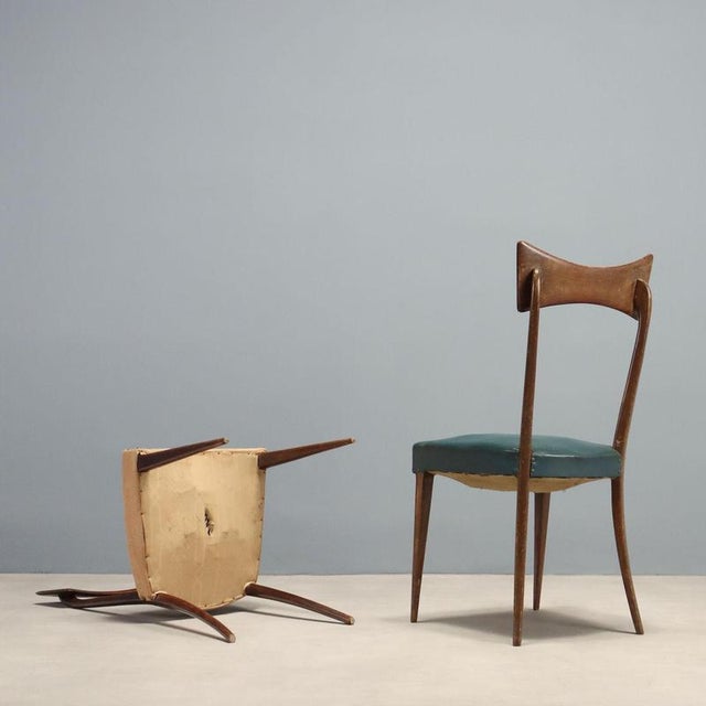 Vintage Chair in Stained Beech, 1950s For Sale - Image 12 of 13