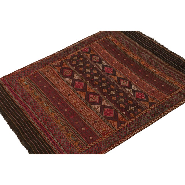 Handwoven in wool circa 1950-1960, this vintage tribal kilim rug from the Baluch tribe is the latest to join Rug & Kilim’s...