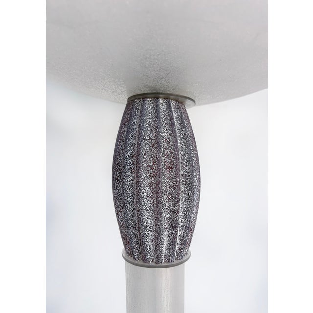 1980s 1980s Karl Springer Seguso Scavo Torchere Floor Lamp, in-Line Dimmer Switch For Sale - Image 5 of 8