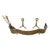 Mid‑Century Brass Pierced Fireplace Fender + Andirons & Tool Set- 6 Pieces For Sale