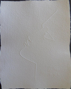 Jean Cocteau, Profil d'homme, Etching