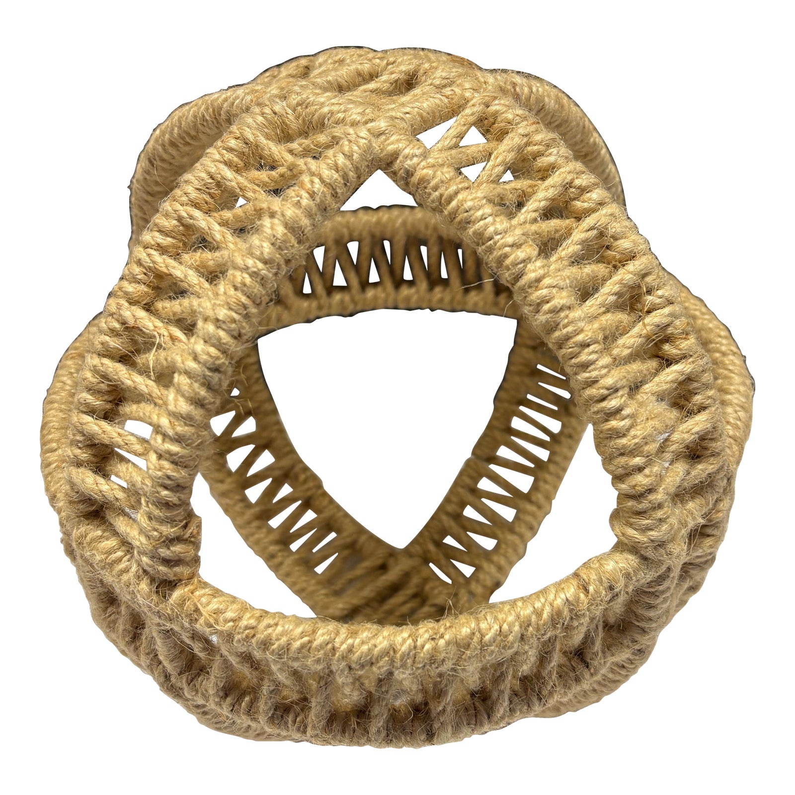 Mid 20th Century Hand-Wrapped Jute Rope Nautical Orb Sculpture ...