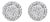 14K White Gold 1.0 Cttw Brilliant-Cut Diamond Halo-Style Cluster Round Button Stud Earrings (H-I Color, I1-I2 Clarity) - 2 Pieces For Sale