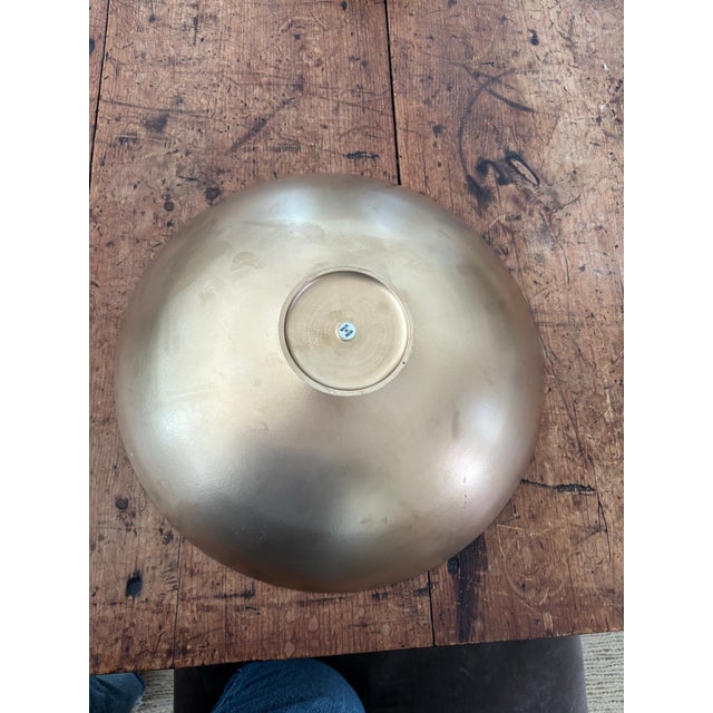 Chinoiserie Dana Gibson Hand Painted Tole Sultan Bowl For Sale - Image 3 of 4