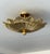 Pure Brass Flush Mount Ceiling Light | Brushed Brass 4-Light Fixture For Sale - Image 10 of 11