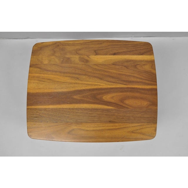 Mid-Century Modern Contemporary Mid Century Danish Modern Style Small Teak Drinks Side Table For Sale - Image 3 of 14