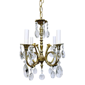 Vintage Spanish Bronze Chandelier