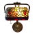 Vintage Mid-Century Modern Tyffany Style Bankers Desk Lamp For Sale