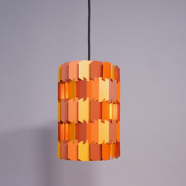 Lyfa Vintage Danish Ceiling Lamp in Metal Shades by Louis Weisdorf for Lyfa, 1960s For Sale - Image 4 of 8